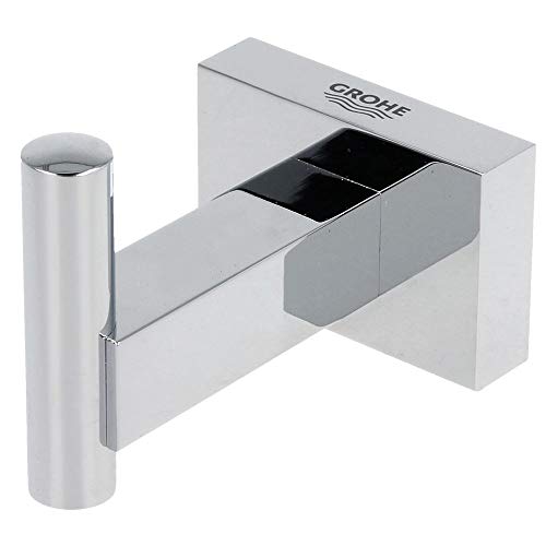 Grohe Essentials Cube - Colgador de albornoz, fijación empotrada (Ref. 40511001)