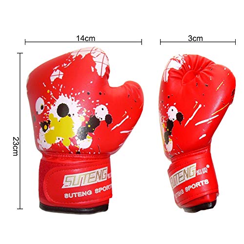 Guantes de boxeo – 1 par de guantes de entrenamiento de boxeo para niños y niñas de 2 a 11 años de edad