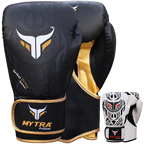 Guantes de boxeo Mytra Fusion (Black, 16-oz)