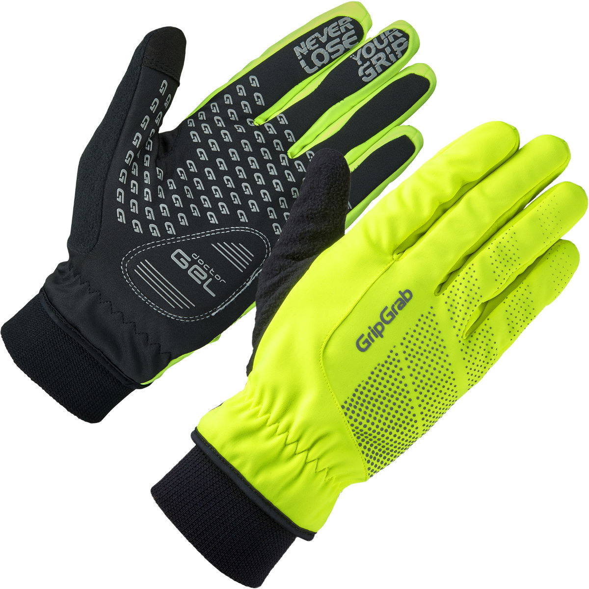 Guantes de invierno cortavientos GripGrab Ride (alta visibilidad) - Guantes