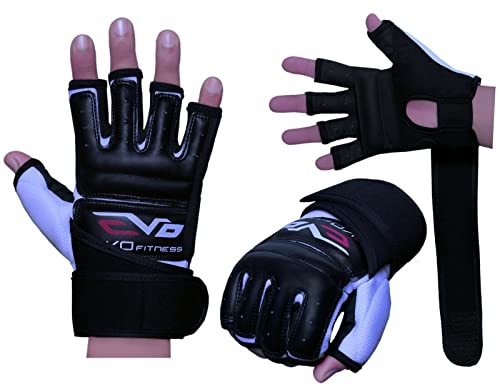 Guantes EVO de Combate de Cuerpo de Cuero y Gel - MMA Guantes de Boxeo, Artes Marciales - Grande