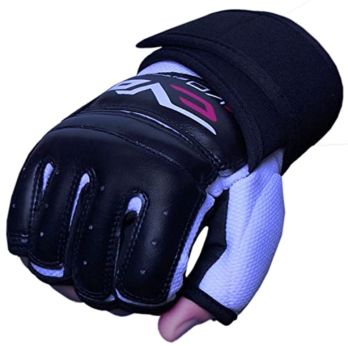 Guantes EVO de Combate de Cuerpo de Cuero y Gel - MMA Guantes de Boxeo, Artes Marciales - Grande