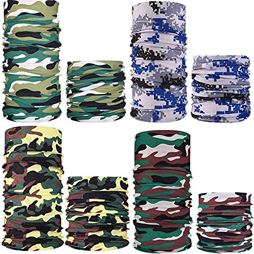 GUIFIER 12 PCS Bandanas Multifuncionales Elásticas,Bragas de Cabeza Magic Bufanda Diadema Cintas Deportivas para el Pelo,Pañuelo Tubo Bufanda Bandana Mágica Máscara para Yoga, Senderismo, Montar