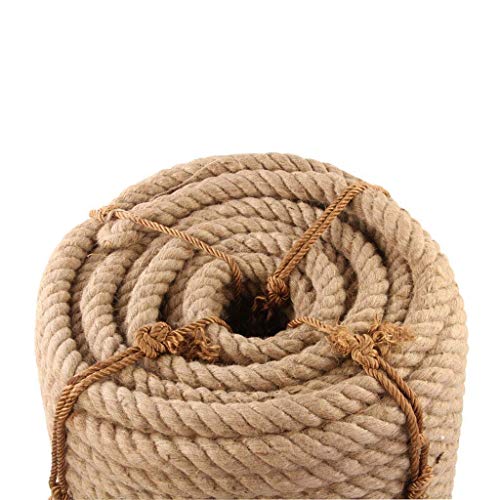 Guita YINUO Cuerda de cáñamo for Exteriores Cuerda de cáñamo for Exteriores - 26 mm / 30 mm, 5-10 m, Cuerdas de Yute Guita Cordón de cáñamo Natural Rústico Country Craft DIY Accesorios Hechos a Mano