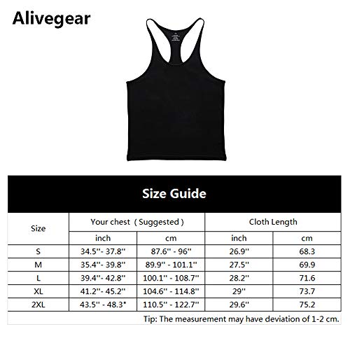 GYMAPE Mens Gym Stringer Singlet Elástico Bodybuilding Workout Tank Top Algodón Puro Size S