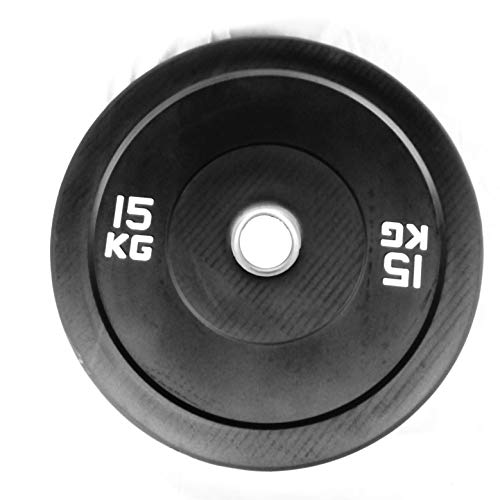 GYS FITNESS | Discos Olimpicos 5, 10, 15, 20 y 25 kg | Set de Bumper 50 mm | Disco de Goma | 2Pcs (15 KG)