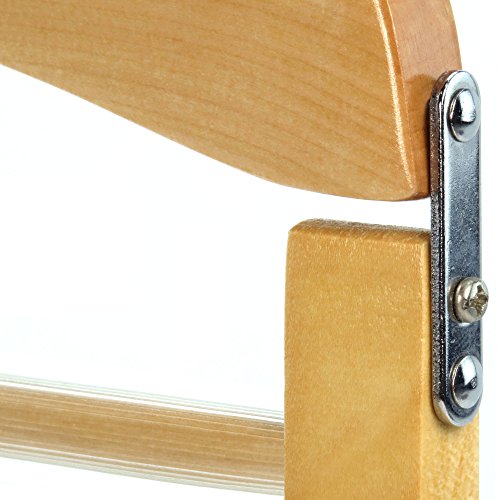 Hangerworld 3 Percha de Madera Multi Pantalones 4 Barras Madera para Pantalón Lacada Ahorra Espacio