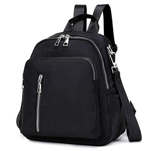 Hapkou Mochila para Mujer Casual Impermeable Nylon Mochila Pequeña Bolso Bandolera Multifuncional Bolso de Hombro Gran Capacidad Bolso Mochila para Escuela Viaje