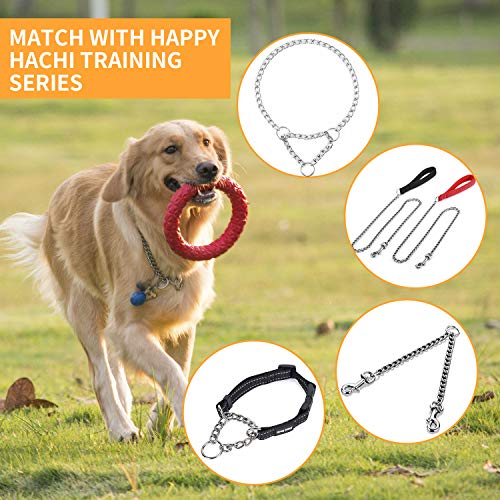 HAPPY HACHI Collar Perros Cadena Consistente 55 cm, Collares Ahogo Estrangulador Acero Serpiente Metal para Perro Adiestramiento Educacion