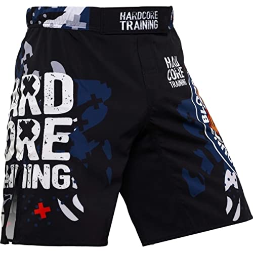 Hardcore Training Fight Shorts Tiger Fury Men's Wrestling Hombre Pantalones Cortos MMA BJJ Boxeo Grappling Fitness No Gi (L)