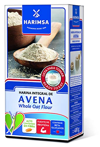 Harina Integral de Avena HARIMSA 400 Gramos "Lista para tomar" Fuente de proteínas. Contiene Beta-glucanos