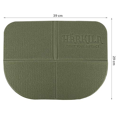 Härkila Cojín de Asiento de Exterior Plegable e Impermeable, Aislante, Impermeable, colchoneta de Asiento térmica Ligera para Estadio y Banco para Unisex Adulto Oliva 39 x 30 cm