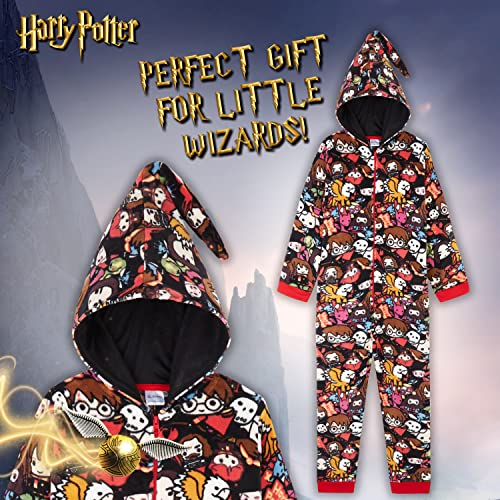 HARRY POTTER Regalos, Pijama Niño Entero, Pijamas Niños de Una Pieza, Pijamas Enteros de Forro Polar, Regalos para Niños y Niñas 7-14 Años (11-12 años, Multicolor)