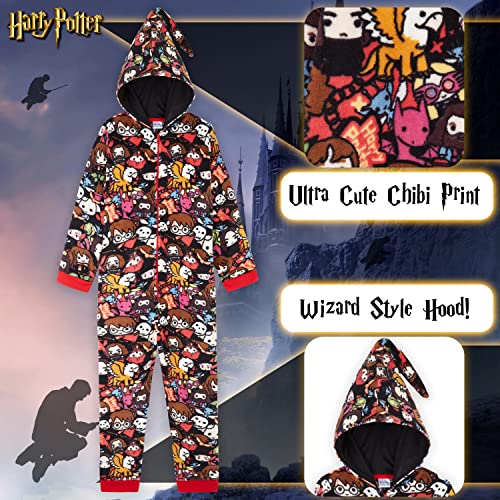 HARRY POTTER Regalos, Pijama Niño Entero, Pijamas Niños de Una Pieza, Pijamas Enteros de Forro Polar, Regalos para Niños y Niñas 7-14 Años (13-14 años, Multicolor)