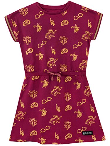 Harry Potter Vestido para niñas Hogwarts Rojo 11-12 Años