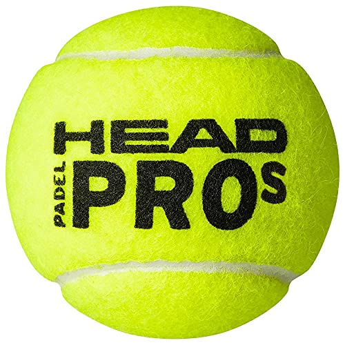 HEAD Padel Pro S Pelotas Bote, Adultos Unisex, Negro, 3 Uni