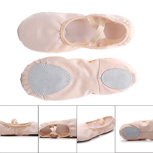 Healifty 1 par de Zapatos de Ballet de Lona Zapatillas de Ballet de Suela Completa Zapatos de Yoga para Bailar para Niños Pequeños Niñas Niñas Talla 31