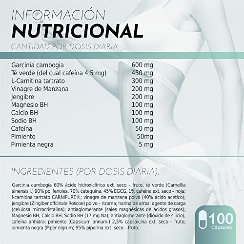 HealthyFusion by Fersa Potente Quemagrasas, Termogénico y Adelgazante, Saciante y reductor del Apetito, Fórmula Completa y Efectiva, Activa tu Cuerpo en Cetosis, Define el contorno, 100 Caps.