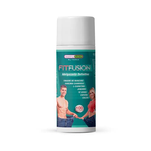 HealthyFusion by Fersa Potente Quemagrasas, Termogénico y Adelgazante, Saciante y reductor del Apetito, Fórmula Completa y Efectiva, Activa tu Cuerpo en Cetosis, Define el contorno, 100 Caps.