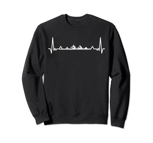 Heartbeat remo remo barco ama las carreras de barcos Sudadera