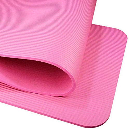 HEATLE - Esterilla de yoga pequeña, de 15 mm de grosor, duradera, antideslizante, para deportes, fitness, para perder peso, gimnasio, uso en interior