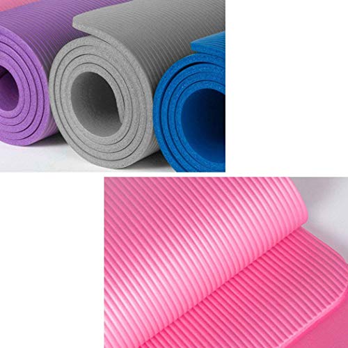 HEATLE - Esterilla de yoga pequeña, de 15 mm de grosor, duradera, antideslizante, para deportes, fitness, para perder peso, gimnasio, uso en interior