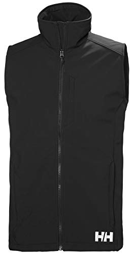 Helly Hansen Paramount Resistente Al Agua Y Al Viento Y Respirable Chaleco De Softshell, Hombre, Negro, M