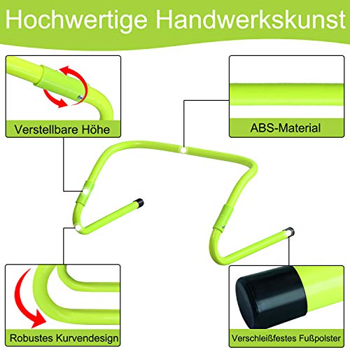 Hengmei - Juego de 6 obstáculos de coordinación para fútbol, ajustable, para entrenamiento de velocidad y agilidad