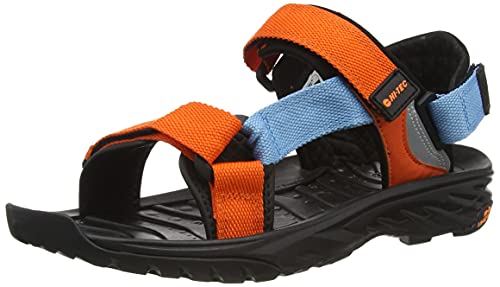 Hi-Tec Ula Raft, Sandalias Deportivas Hombre, Negro Airblue Arabesque, 45 EU