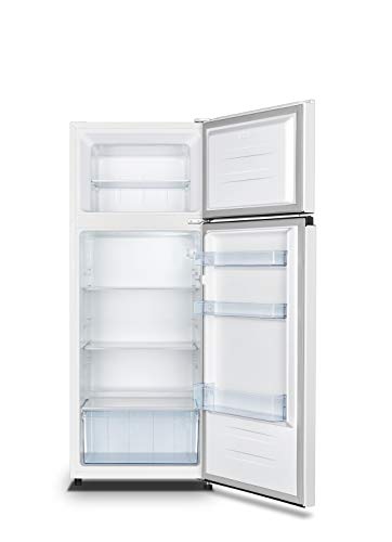 Hisense RT267D4AWF - Frigorífico Dos Puertas, Capacidad 205 L Neto, Cíclico, Alto 143 cm, Tirador Integrado, Puertas Reversibles, Congelador 4 Estrellas, Silencioso 40 dBA, Color Blanco