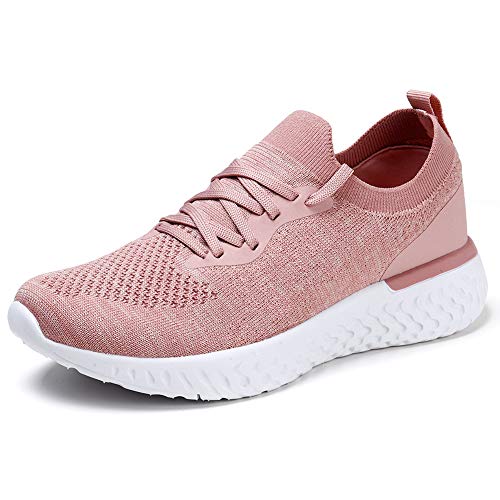 HKR Zapatillas para Correr de Carretera Mujer Casual Comodos Transpirable Deporte Rosa 39 EU