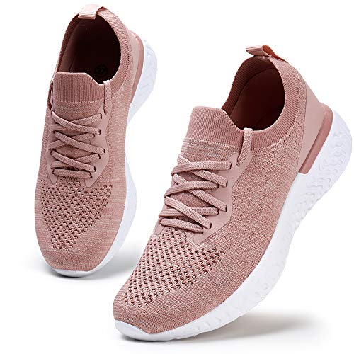 HKR Zapatillas para Correr de Carretera Mujer Casual Comodos Transpirable Deporte Rosa 39 EU