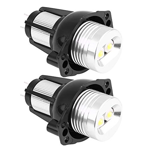 Hlyjoon LED Ojos de Ángel Luz LED 2 uds 12W Anillo de Halo Marcador Luz Ojos de Ángel Bombillas para BM_W E90 E91 2005-2008 Lámparas de automóvil