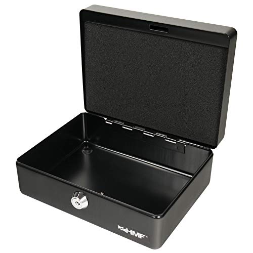 HMF 308-02 Caja de caudales, para monedas 20 x 16 x 9 cm, negro