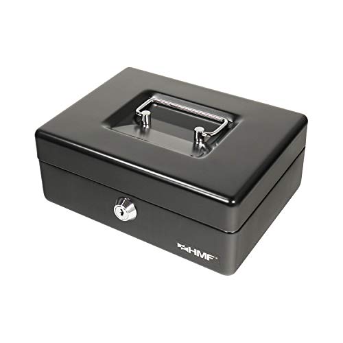 HMF 308-02 Caja de caudales, para monedas 20 x 16 x 9 cm, negro