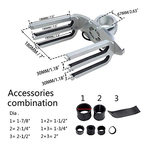 HNWTKJ Soporte para Tablas de Wakeboard para Barcos, Soporte de Horquilla para Tabla de Surf de Aluminio Resistente a la corrosión, con 1 Kit de Tornillos, Fácil de Instalar, para Barcos, Yates