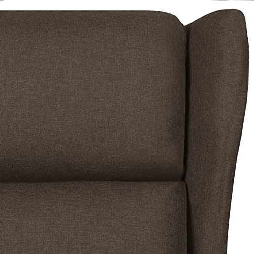 Hogotin Sillón de Relajación con Función Reclinable y de Calor | Sillón Reclinable Eléctrico con Reposapiés | Sillón Relax Reclinable de Oficina | Sillón para TV de Piel Sintético Marrón Oscuro