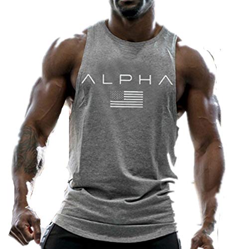 Hombre Camiseta de Tirantes Deportiva Bodybuilding Culturismo Fitness Deportiva Deporte Masculina para Entrenar Gym