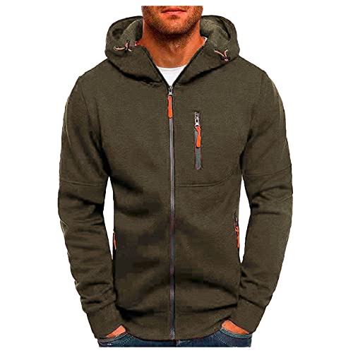 Hombre Chandals Conjunto Chándal Completo Chaqueta Sudadera con Capucha Cremallera y Pantalones Largo Traje Suéter Casual Deportiva Abrigo Otoño Invierno Delgado Deportivo Trabajo Talla Grande