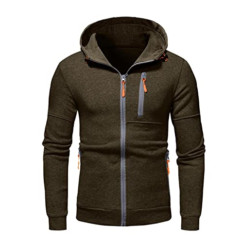 Hombre Chandals Conjunto Chándal Completo Chaqueta Sudadera con Capucha Cremallera y Pantalones Largo Traje Suéter Casual Deportiva Abrigo Otoño Invierno Delgado Deportivo Trabajo Talla Grande