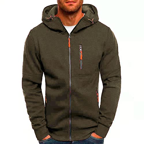 Hombre Chandals Conjunto Chándal Completo Chaqueta Sudadera con Capucha Cremallera y Pantalones Largo Traje Suéter Casual Deportiva Abrigo Otoño Invierno Delgado Deportivo Trabajo Talla Grande