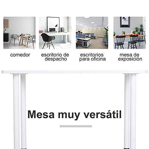 HOMCOM Mesa de Comedor Mesa de Cocina Multifuncional Escritorio Mesa Auxiliar 120x60x76cm Madera