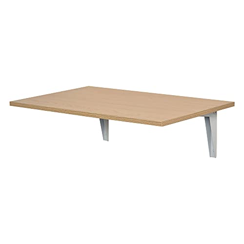 HOMCOM Mesa Plegable de Pared Mesita Auxiliar Abatible Colgante 60x40x20 cm Portátil para Cocina Comedor Dormitorio Natural