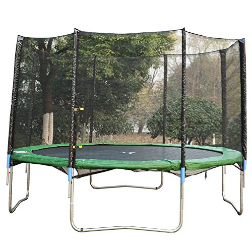 HOMCOM Red de Seguridad Pared Protectora Cama Elastica trampolín Redonda 6 Barras, diámetro ø 305 cm(6 Barras)