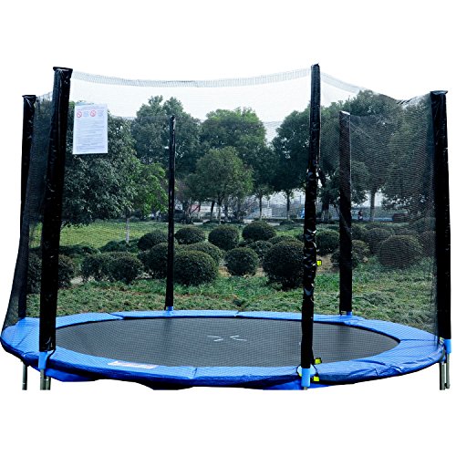 HOMCOM Red de Seguridad Pared Protectora Cama Elastica trampolín Redonda 6 Barras, diámetro ø 305 cm(6 Barras)