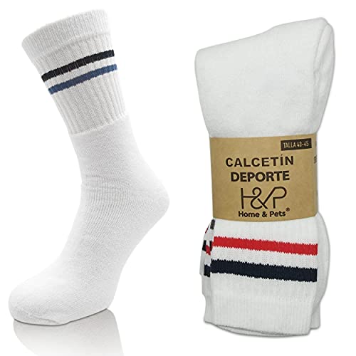 Home & Pets Calcetines de Deporte y Ocio de hombre y Mujer de Algodón 5 Pares (40-45, MIX1)