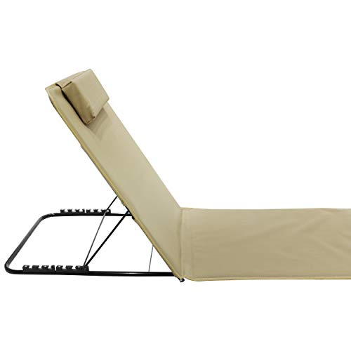 Homecall - Esterilla acolchada para playa, sin paragua, XXL Beige (Sand)