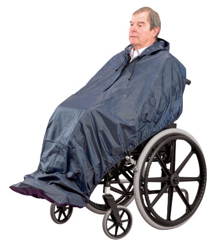 Homecraft Chubasquero para Silla de Ruedas, Longitud Estándar, Poncho Impermeable, Protección de Plástico Contra la Lluvia, Cobertura Completa, Ropa de Lluvia Unisex para Ancianos y Discapacitados