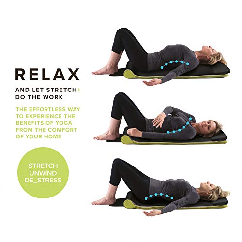 HoMedics Stretch Plus Colchoneta de Estiramiento Inspirada en Yoga – Esterilla Masajeadora con 7 Cámaras de Aire Regulables, 6 Programas para Estirar la Espalda, 3 Intensidades, Plegable y Portátil