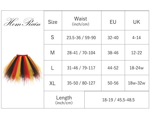 Homrain Mujer Faldas Tul Enaguas Tutu Enagua Underskirt para Rockabilly Vestidos Red XL